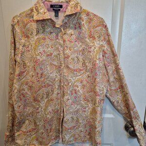 Chaps Paisley Button-Down Shirt; Women's Size XL; Pure Cotton; No Flaws